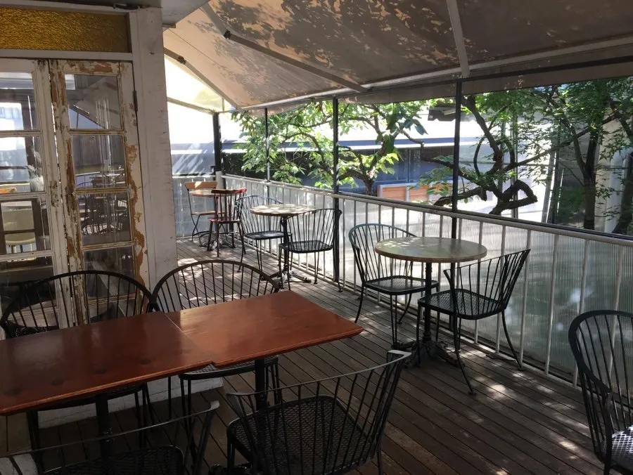 Seating on different floors at Something About Coffee