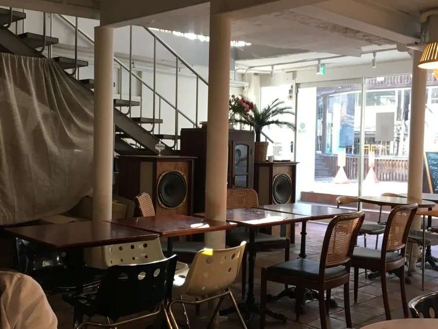 First-floor seating at Something About Coffee