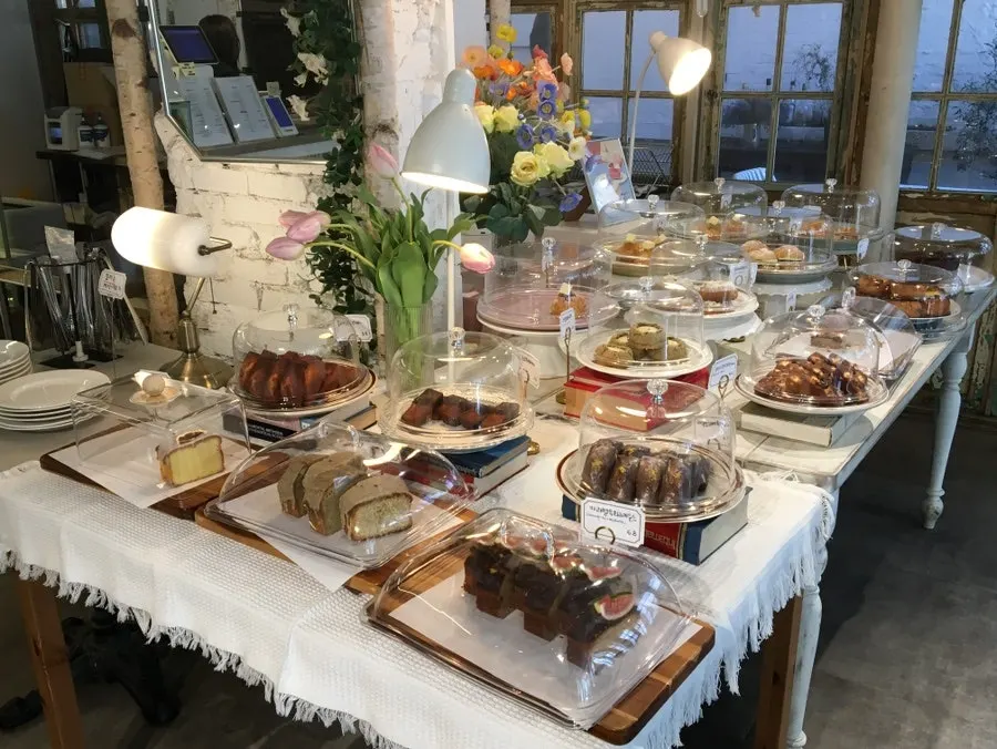 Dessert showcase at Something About Coffee