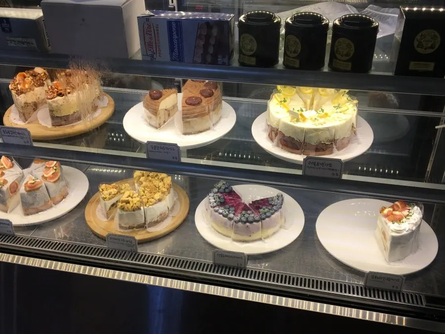 Scones and baked goods on display at Something About Coffee