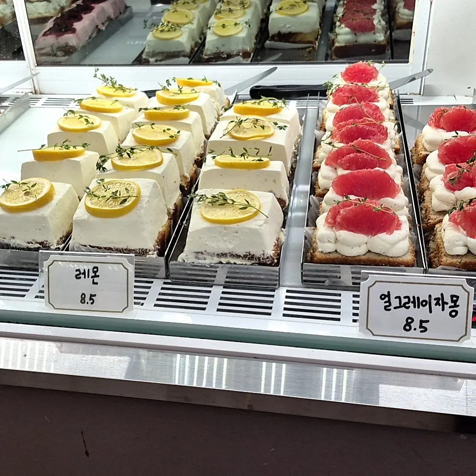 Slices of Basque cheesecake, fig cake, and more