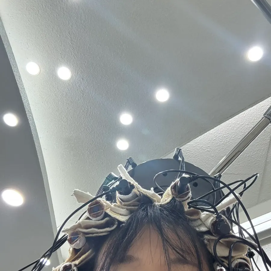 펌약 도포와 손상도 테스트 과정