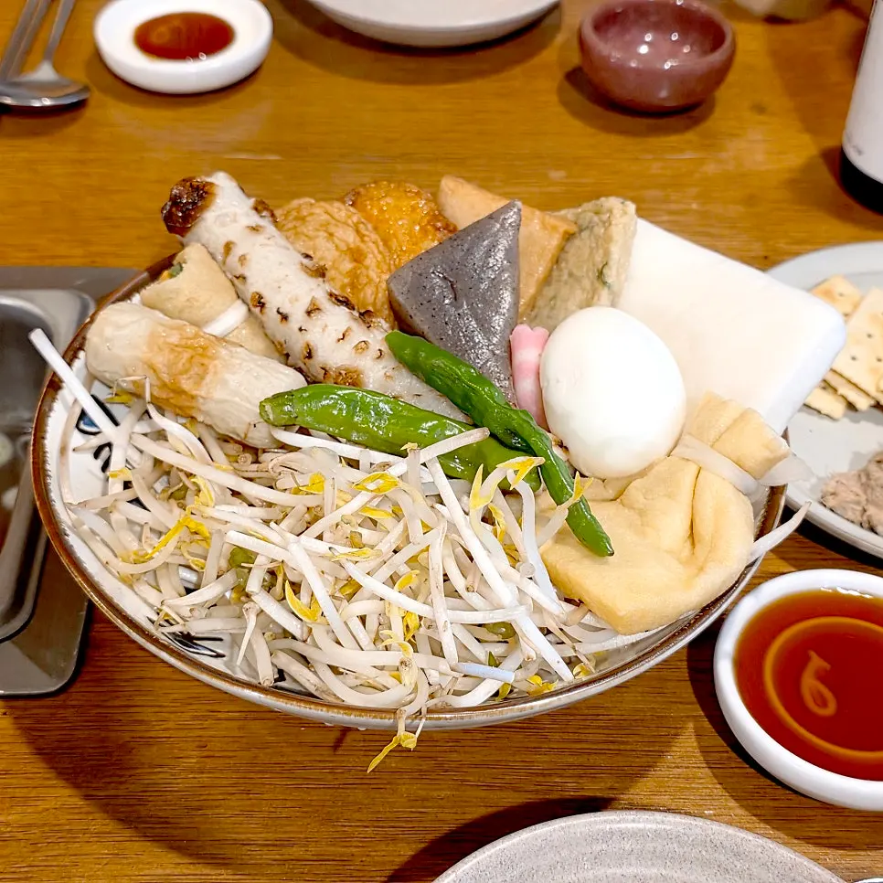 Japanese handmade oden moriawase platter