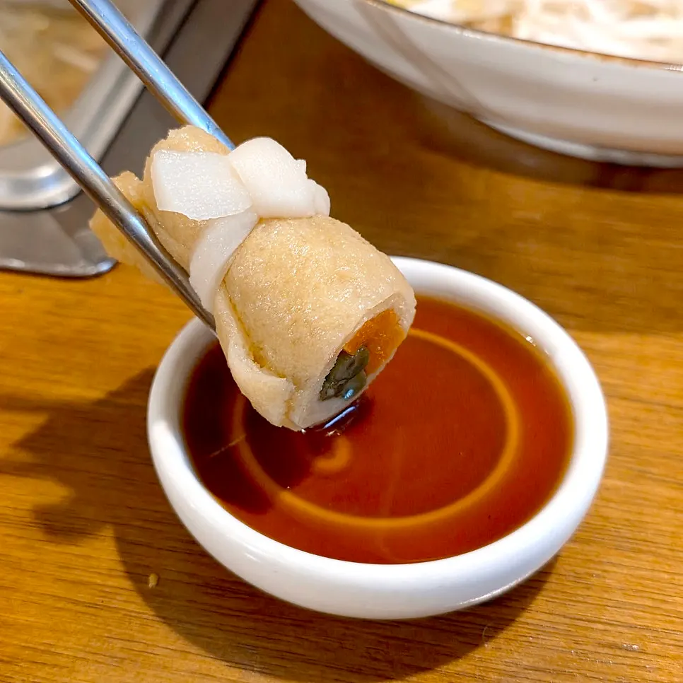 Sen sake and Odeng Osaek liquor paired with oden