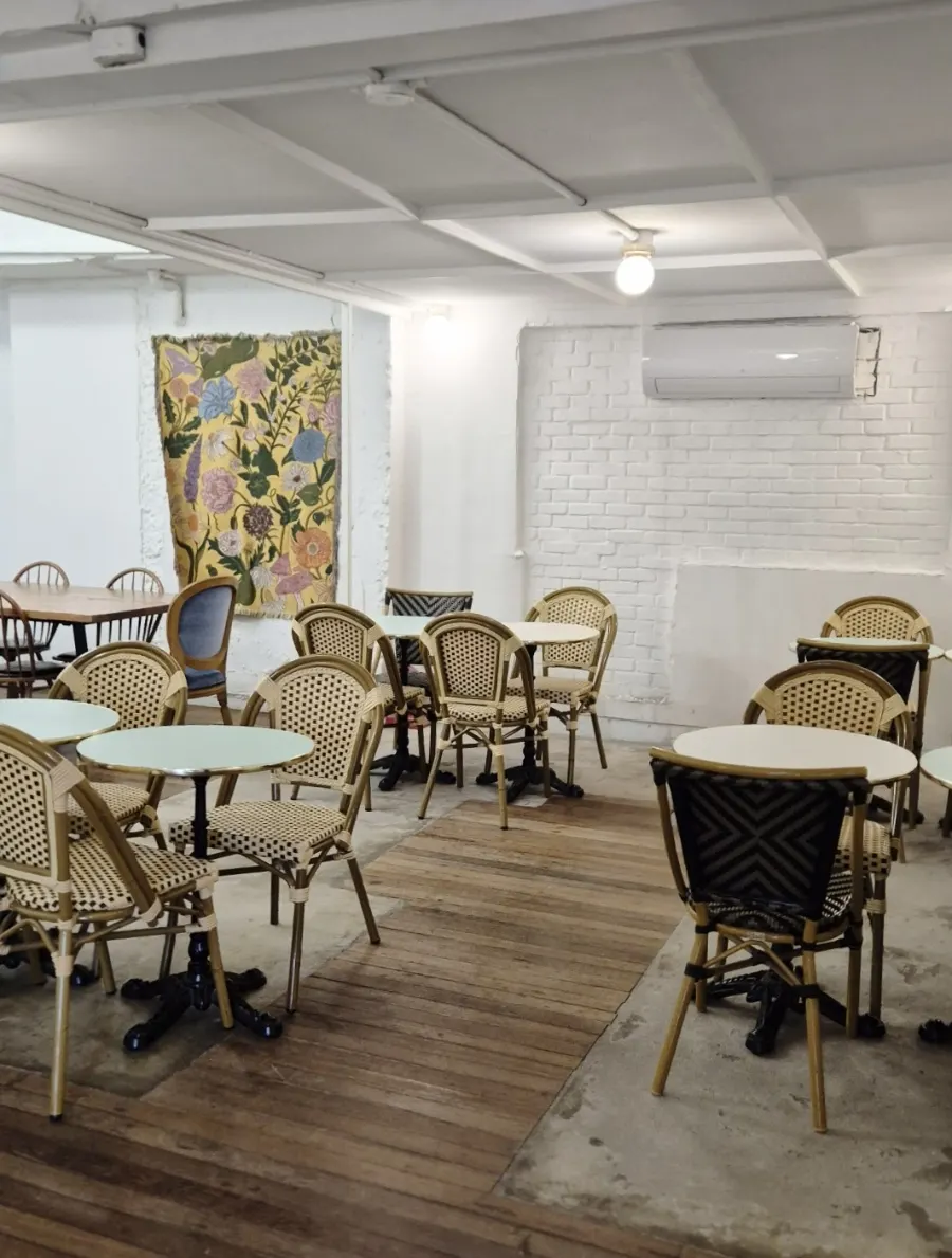 View of the 3rd floor seating at Bakerist Brown
