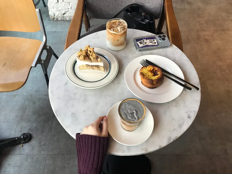 Two desserts placed on the table