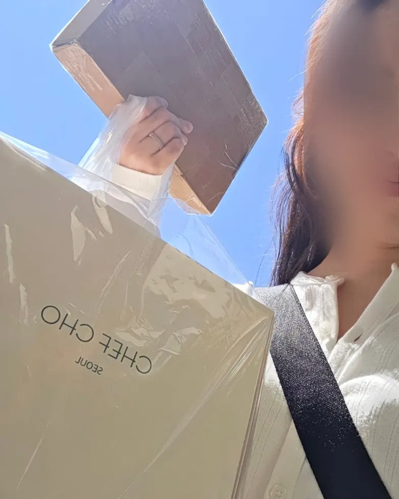쉐프조 케이크 포장 상자와 쇼핑백