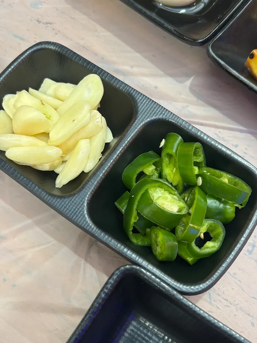 회가 나오기 전 기본 상차림