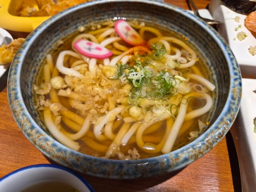 Shrimp tempura udon ordered from the kids' menu
