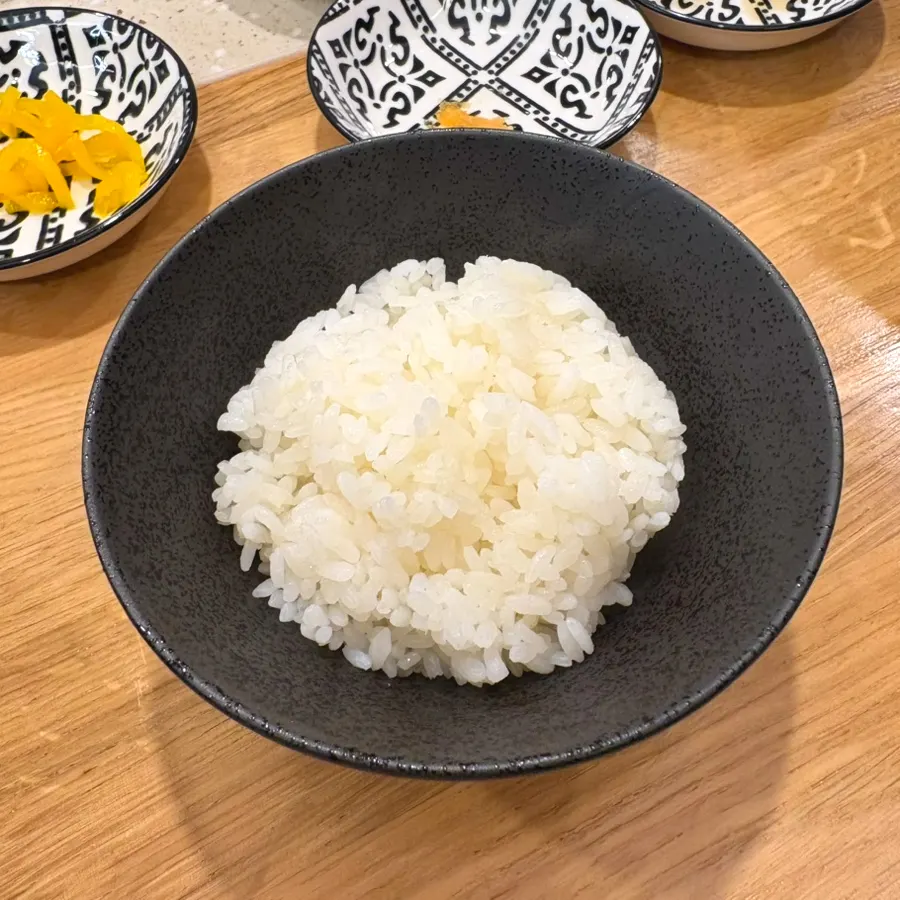 Rice mixed into the remaining tonkotsu broth