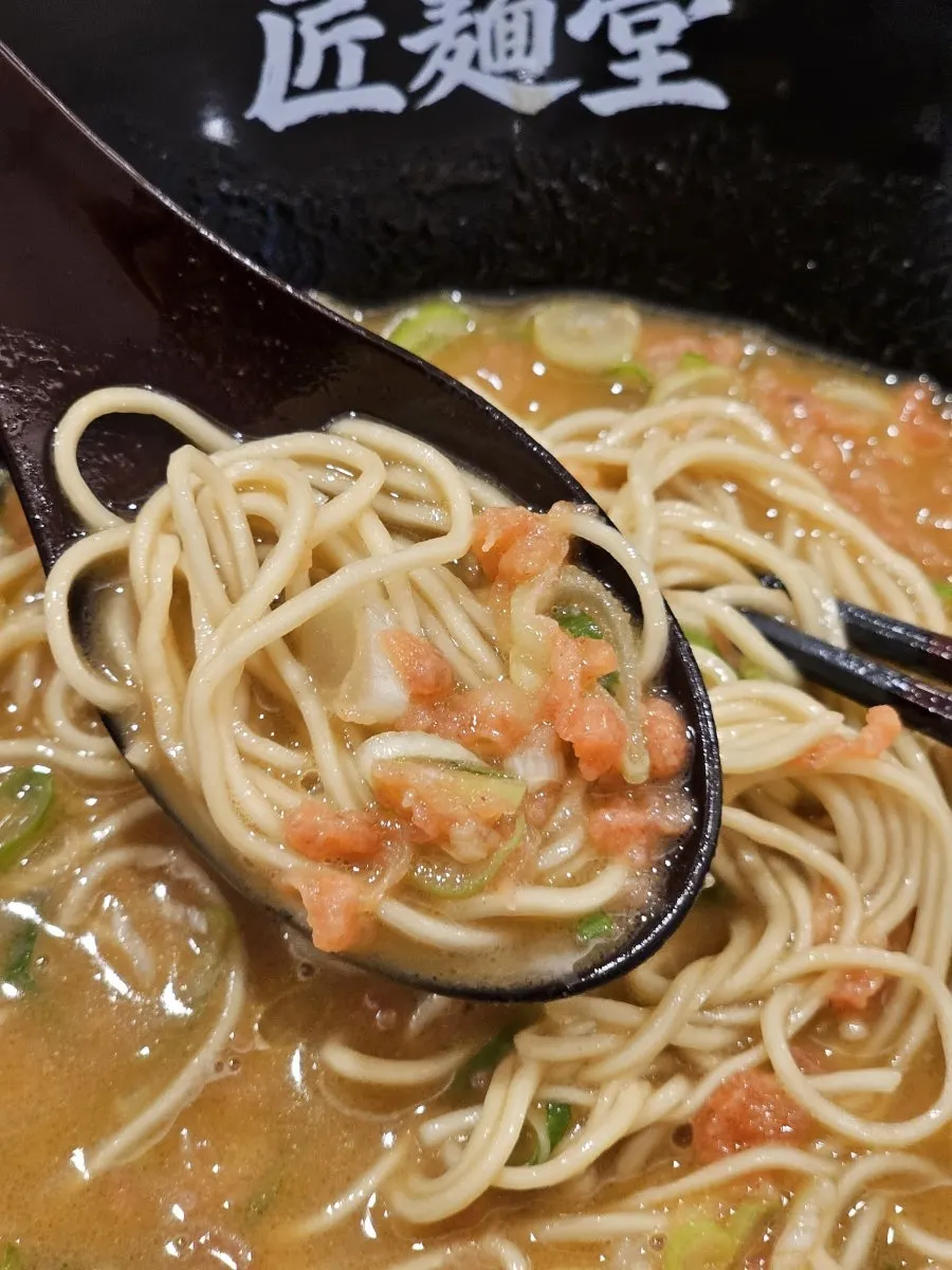 Crispy fried shrimp topping on the ramen