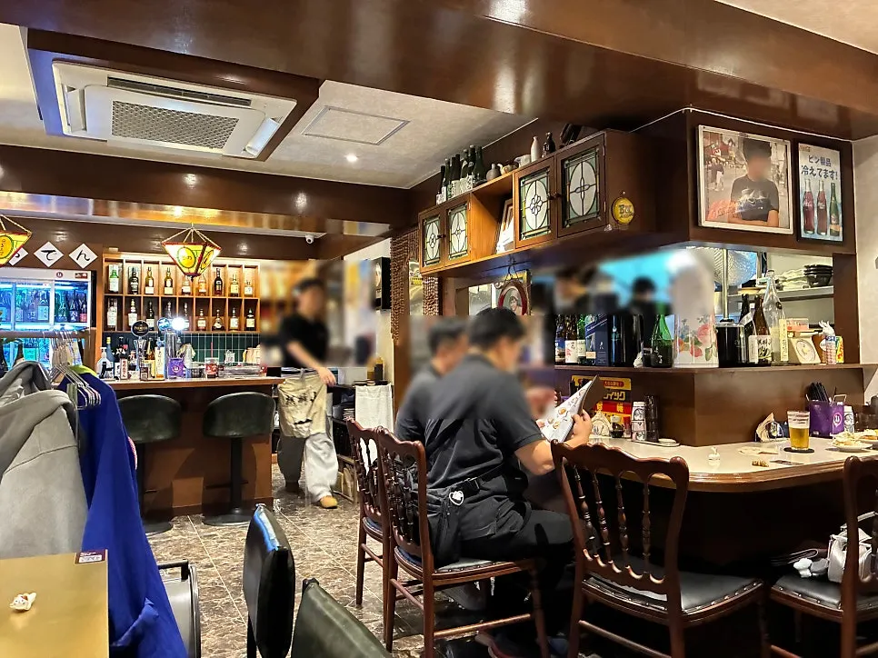 Interior of Shunno Oden Nonhyeon evoking a Tokyo oden bar