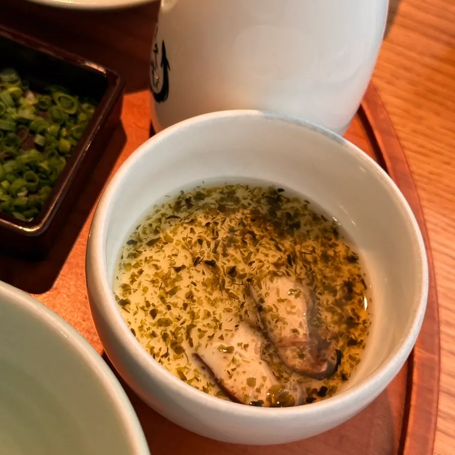 Hitsumabushi toppings and side dishes arrangement