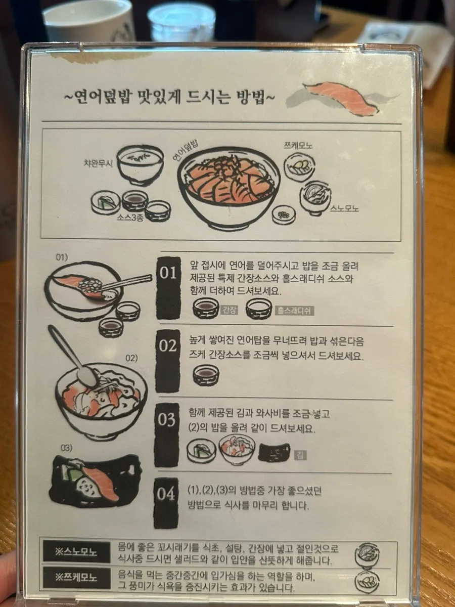 히츠마부시 맛있게 먹는 법 안내문