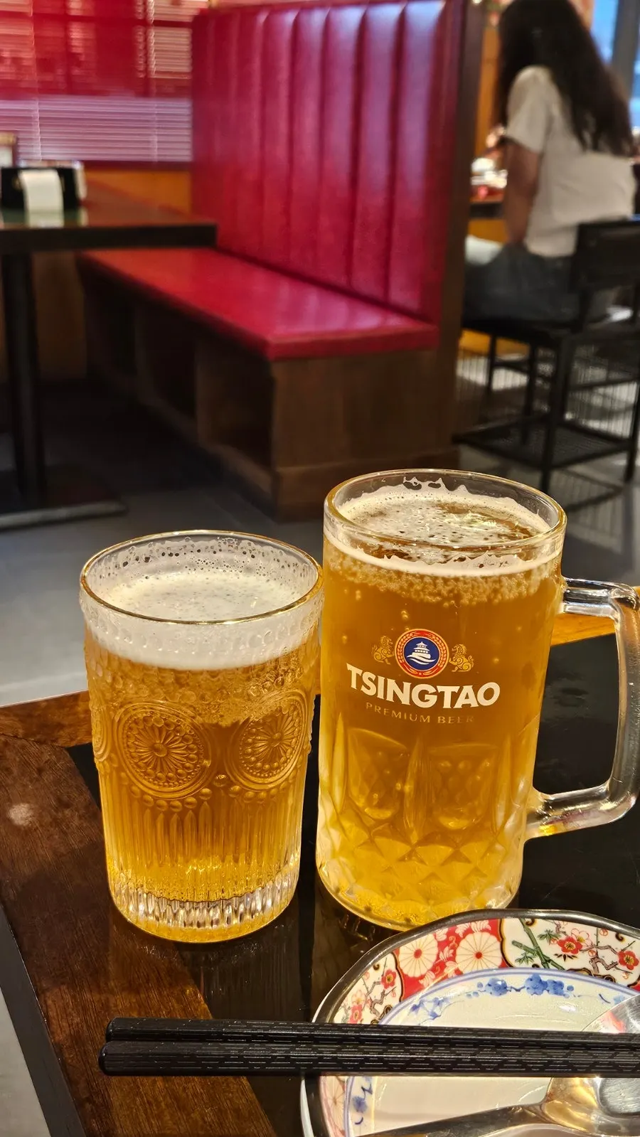 Review-event draft beer and ordered draft beer