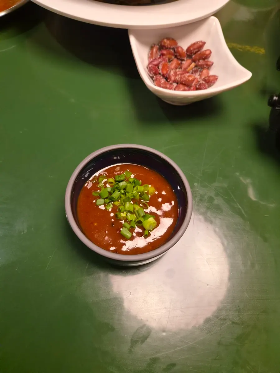 Mala hot pot cooking on a gas burner