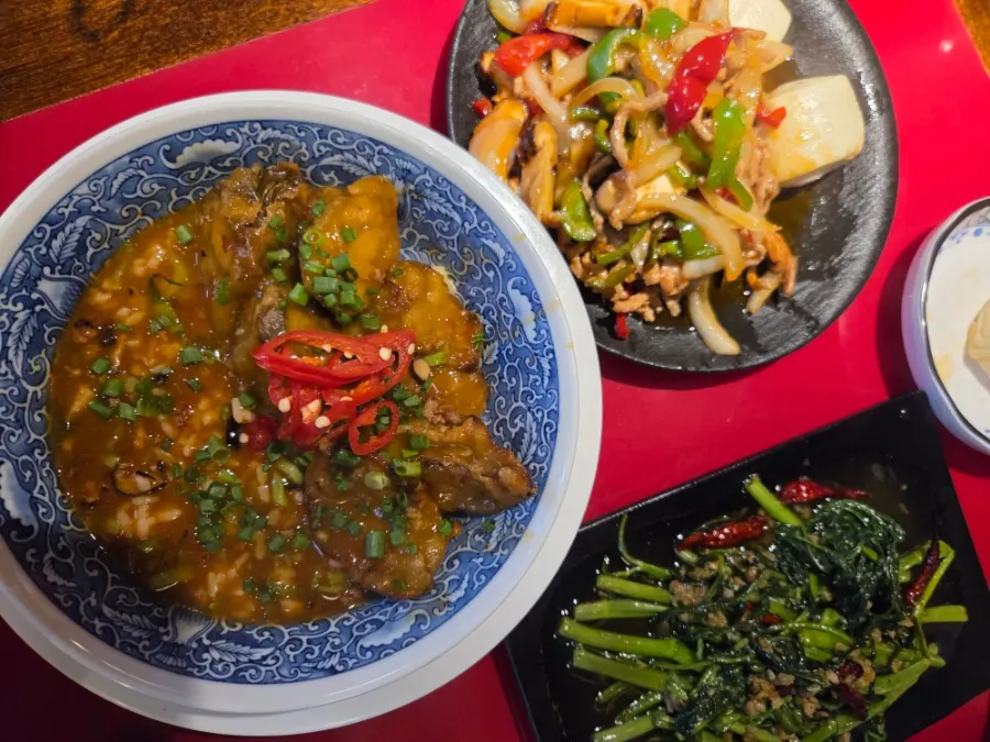 Generous eggplant rice sauce for mixing with rice