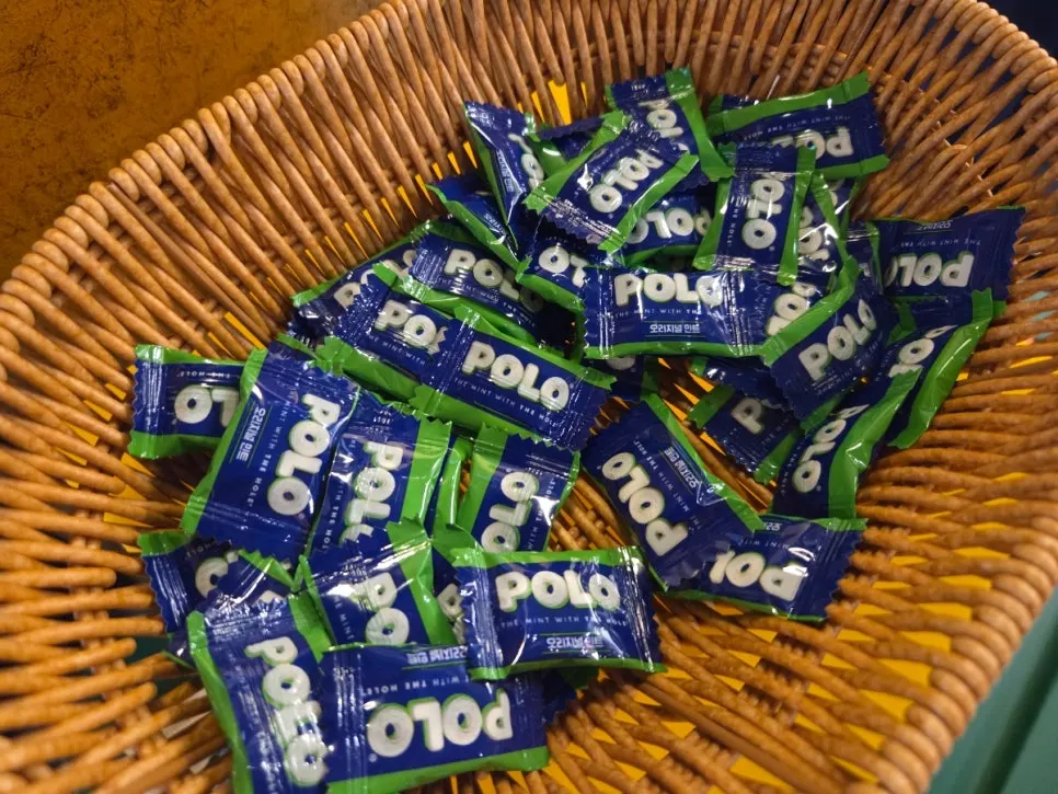 Polo mints served after the meal