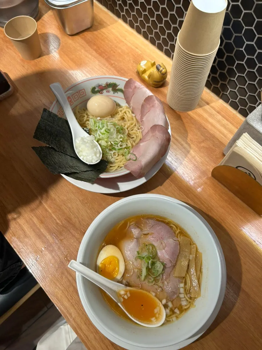 Ramen table setting at Mentsuru City Hall Branch
