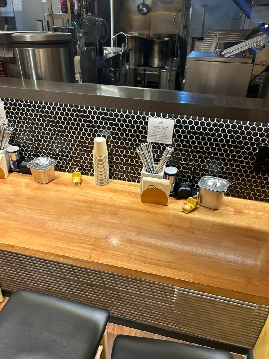 Bar seating at Mentsuru City Hall Branch