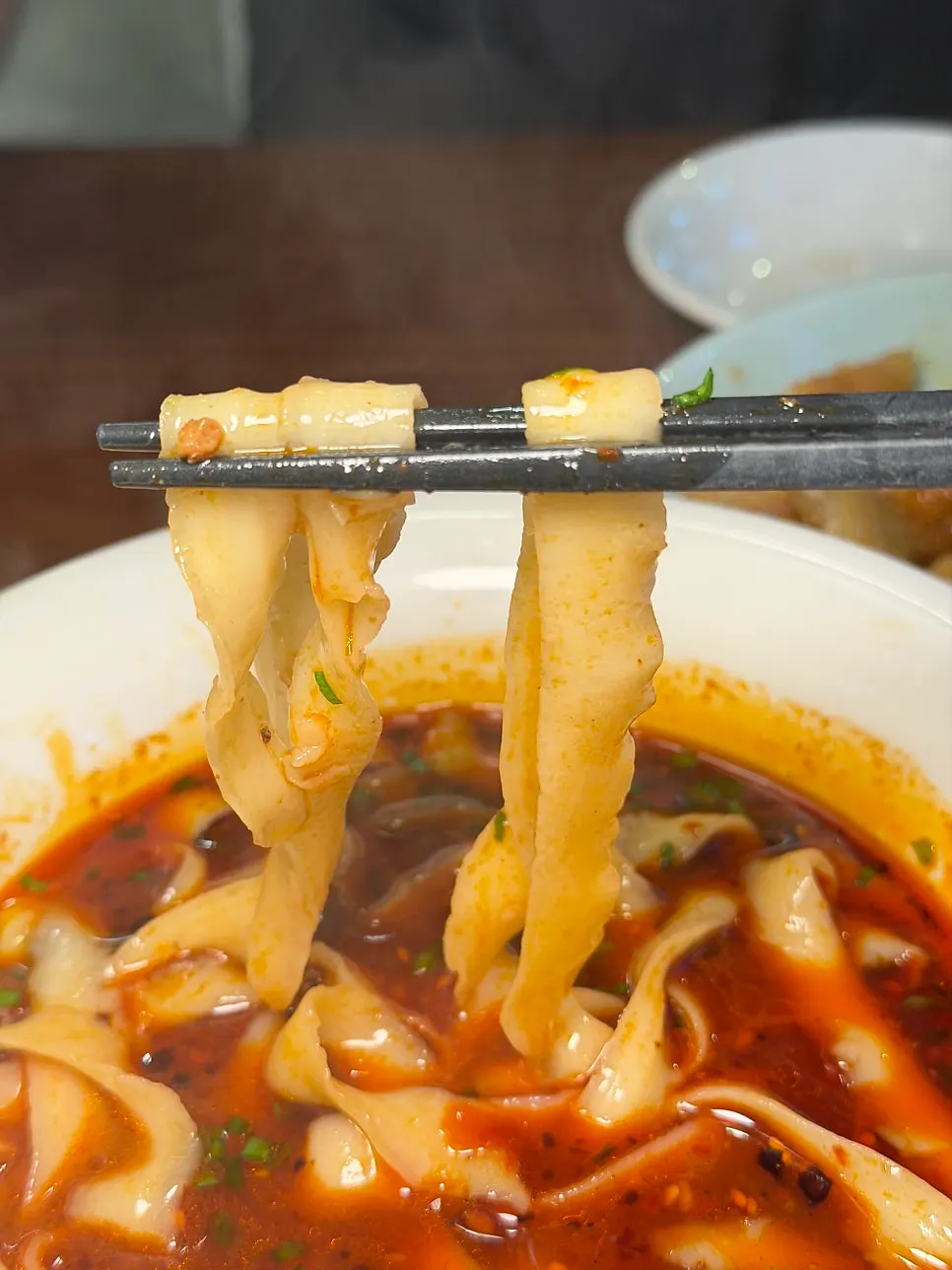 Sharp, numbing Sichuan-style beef noodle broth