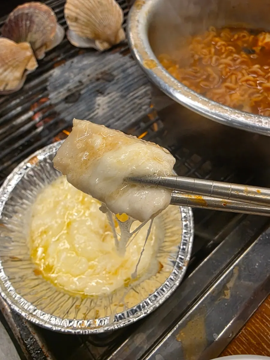 Seafood jjamppong ramyeon loaded with seafood