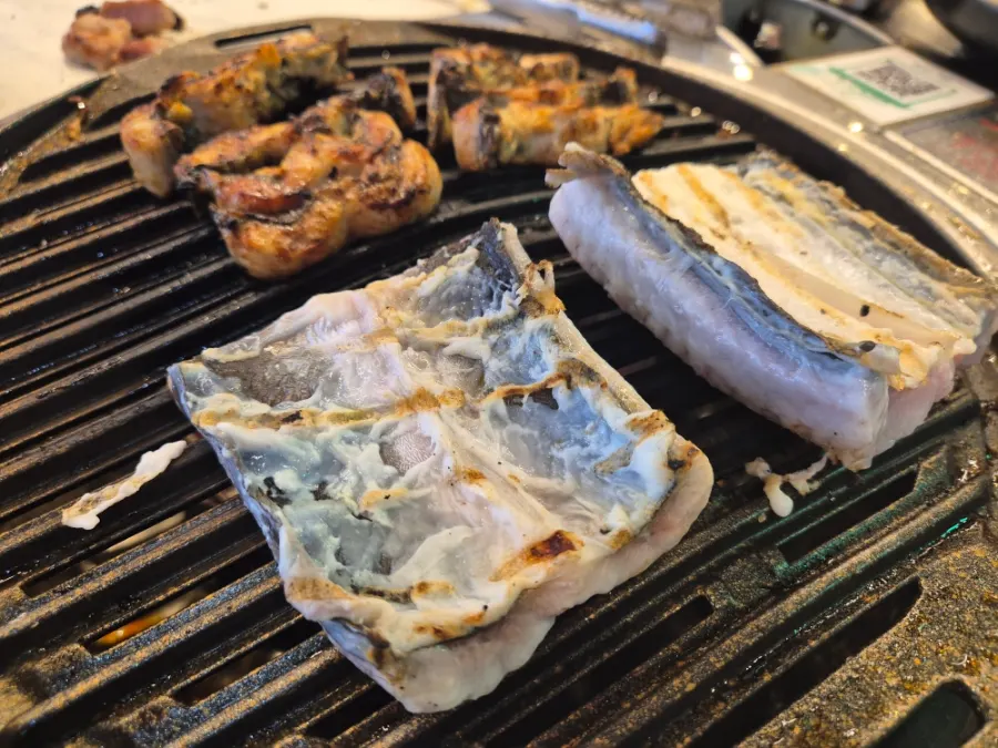 Freshly wiped grill pan