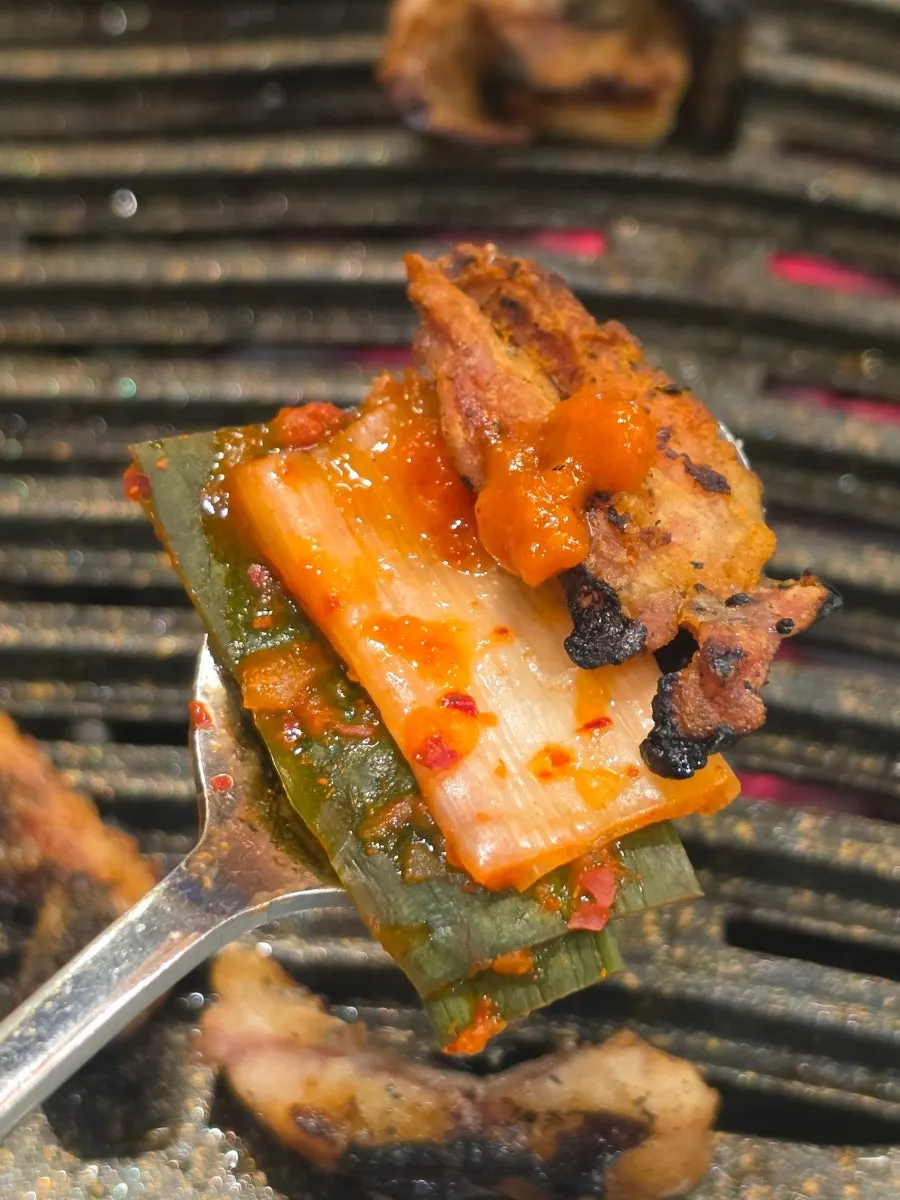 Second round of eel grilling on the pan