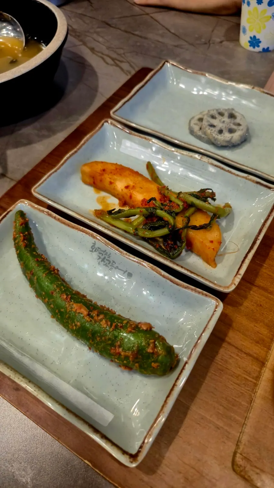 Plate of spicy radish salad side dish
