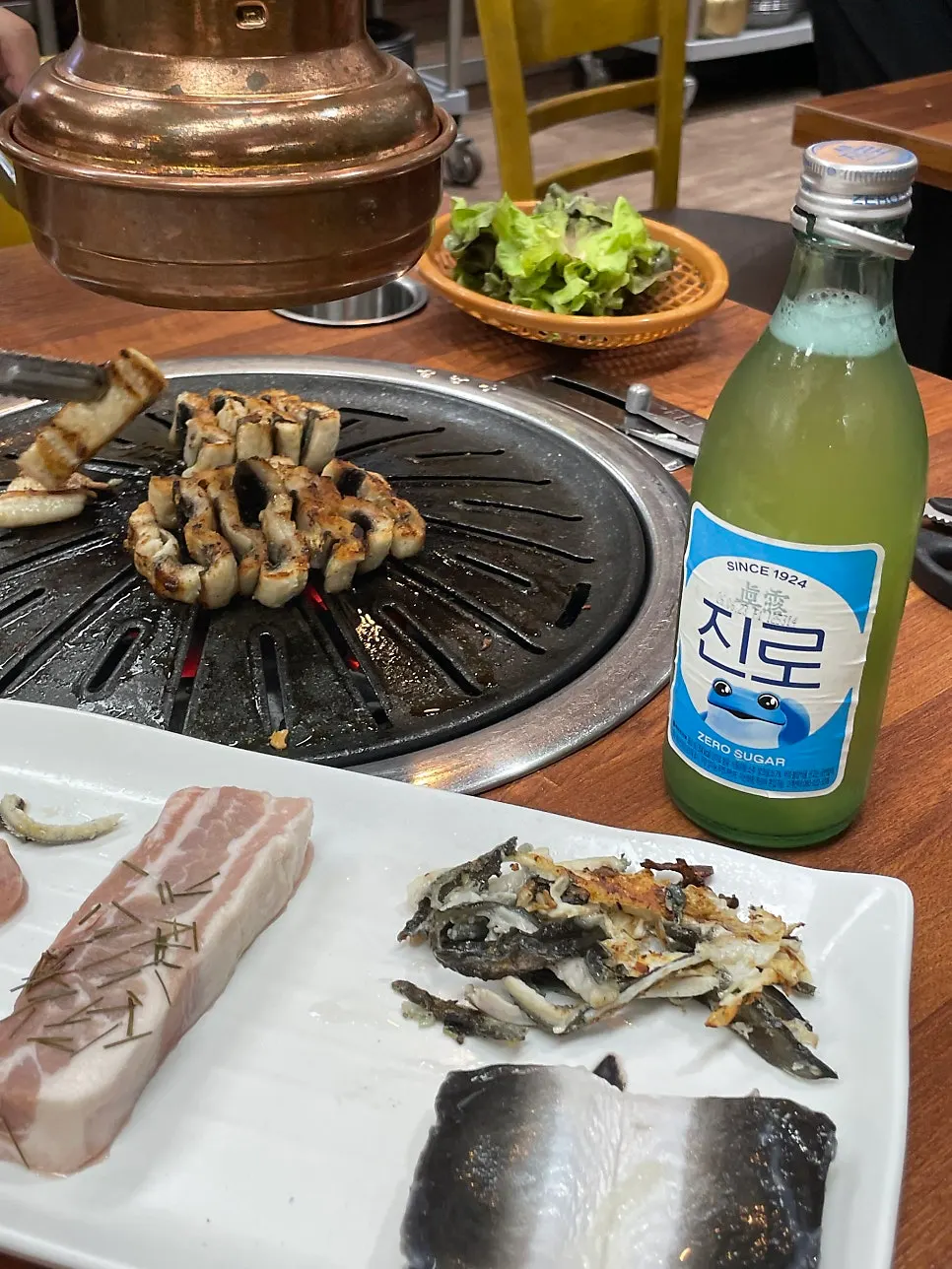 장어와 삼겹살 닭목살 선택 사진