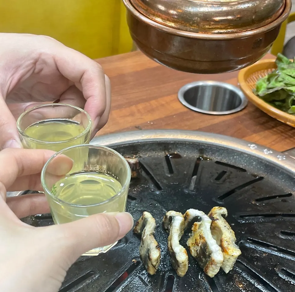 장어 무한리필 식사 마무리 사진