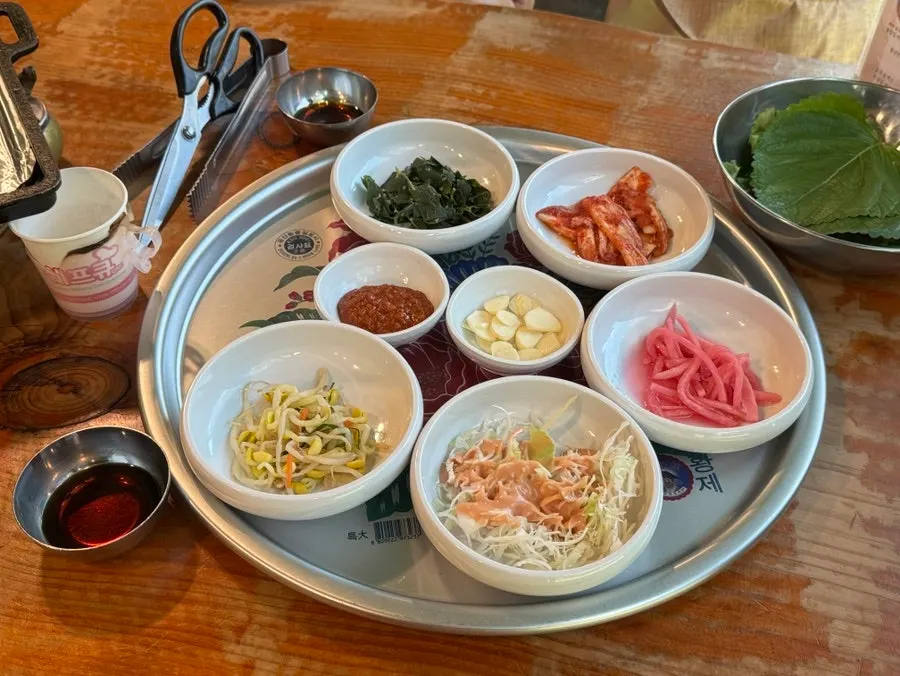 Bulgogi lunch set and steamed egg