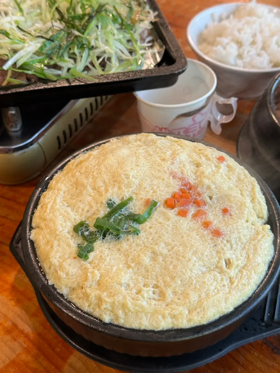 Large, fluffy steamed egg