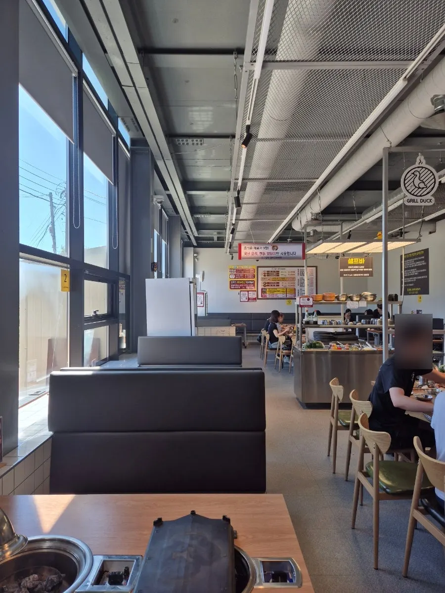 Restaurant interior at weekend lunchtime
