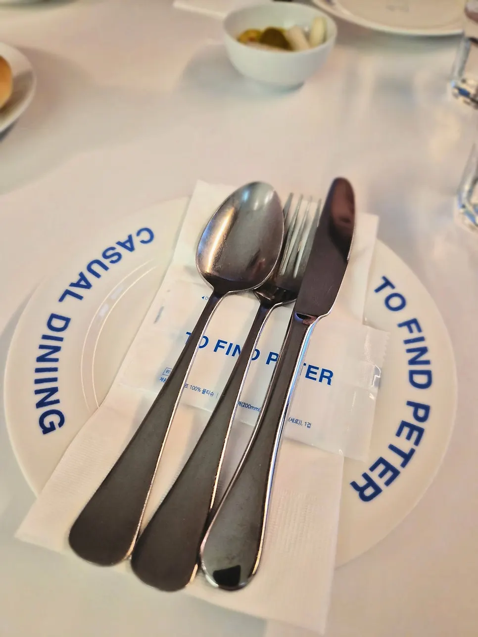 Bread course served for three people