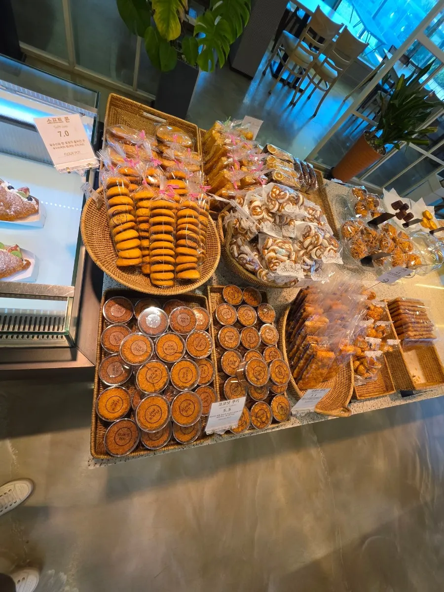 Individually wrapped cookies and pastries in baskets