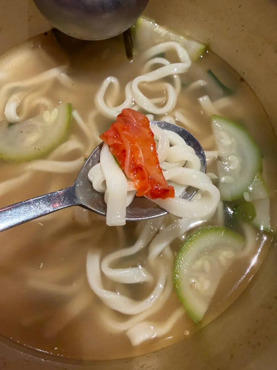 Market-style kalguksu in anchovy broth