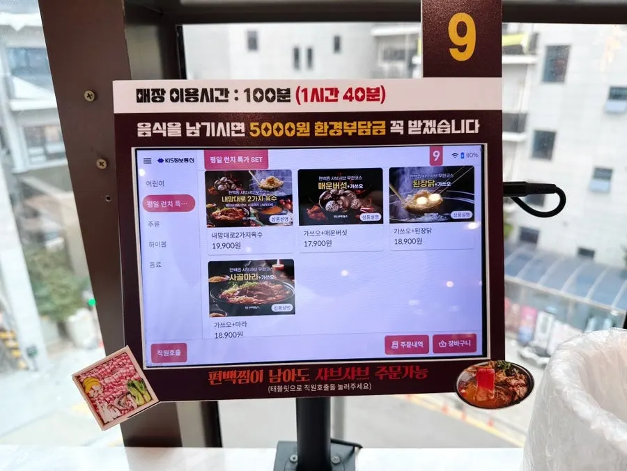 All-you-can-eat set and children’s price information