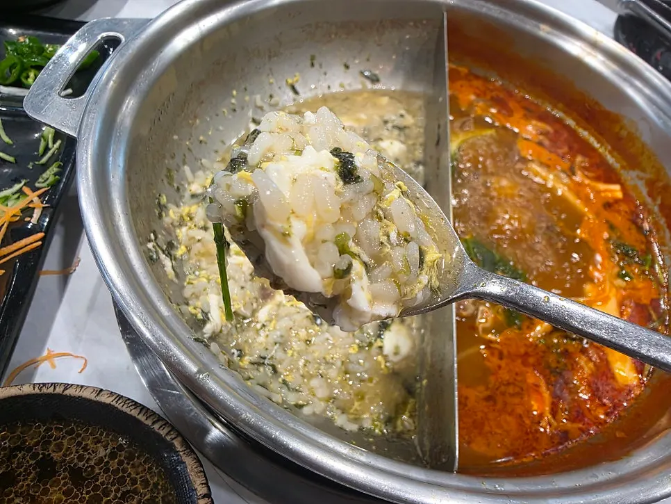 Nutty, warm shabu-shabu juk