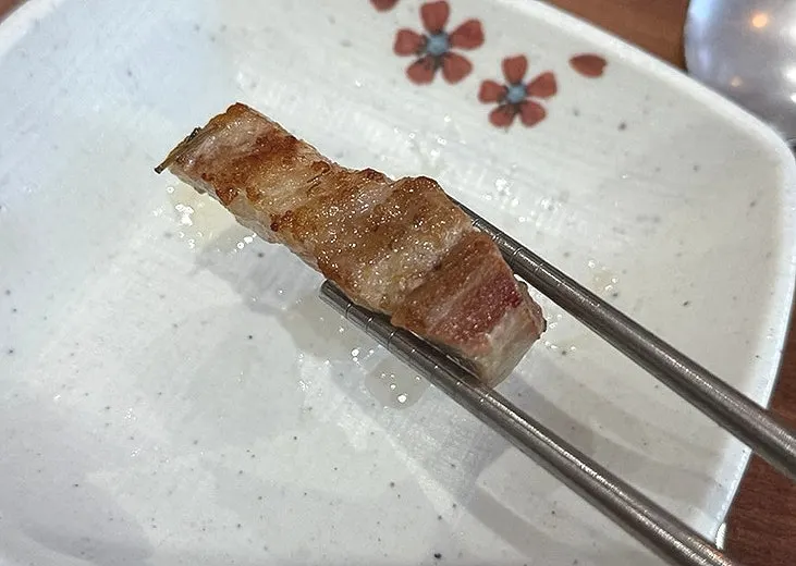 Eel cooking on the grill