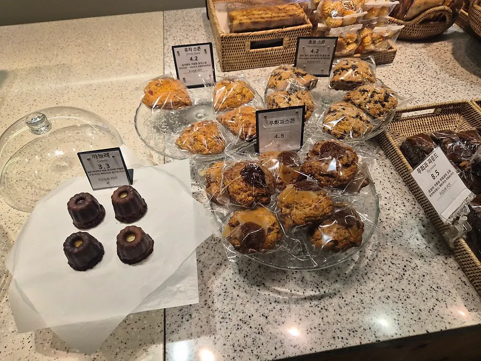 Cookies and baked snacks on display