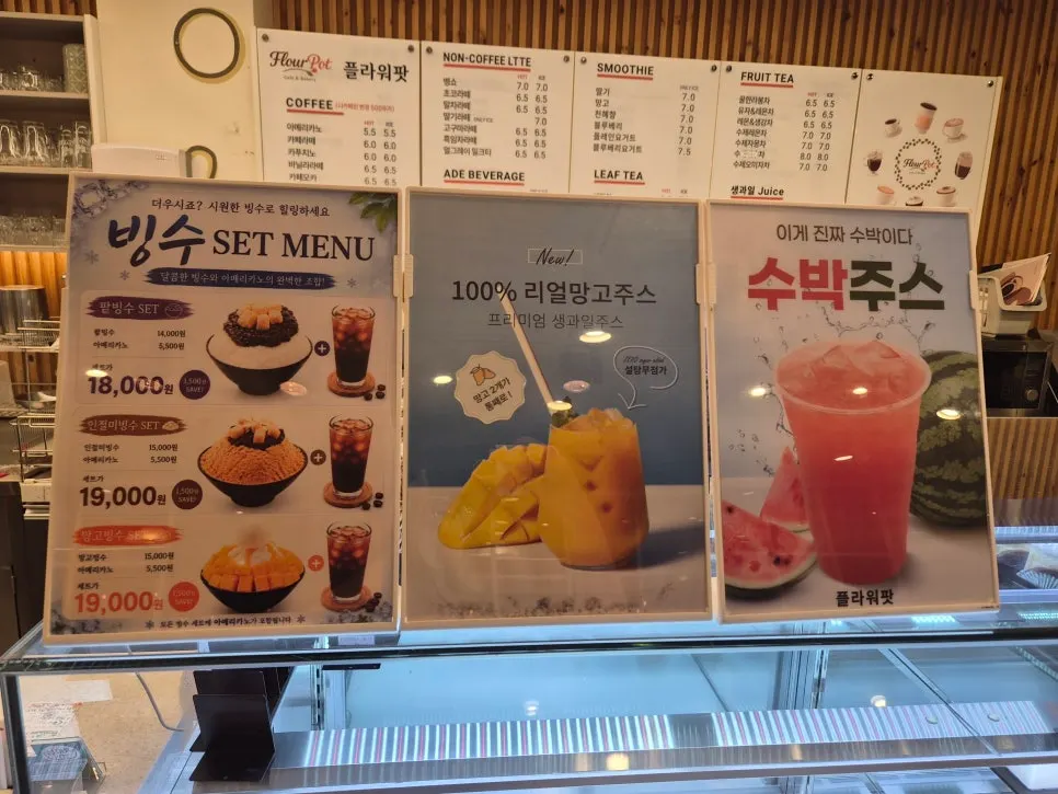 Showcase displaying mini cakes