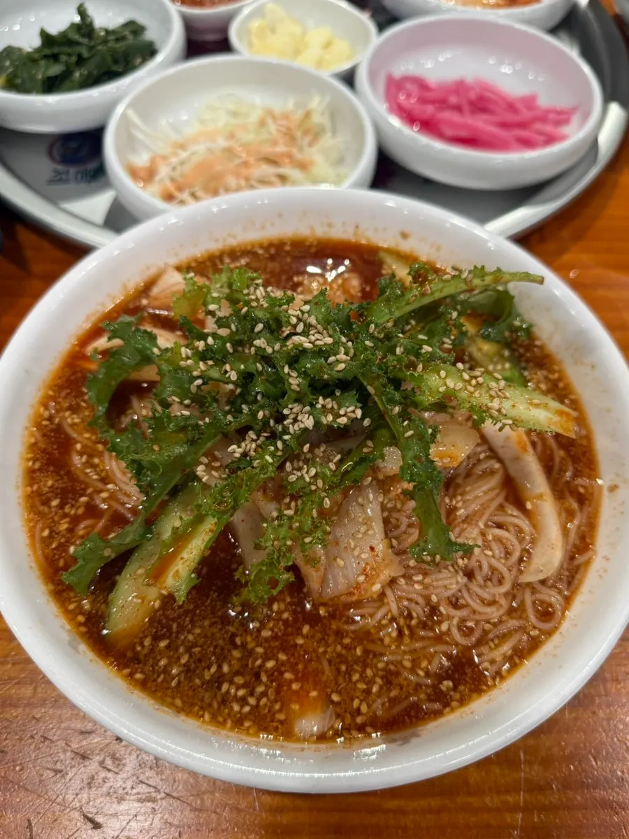 Rice mixed into the doenjang jjigae