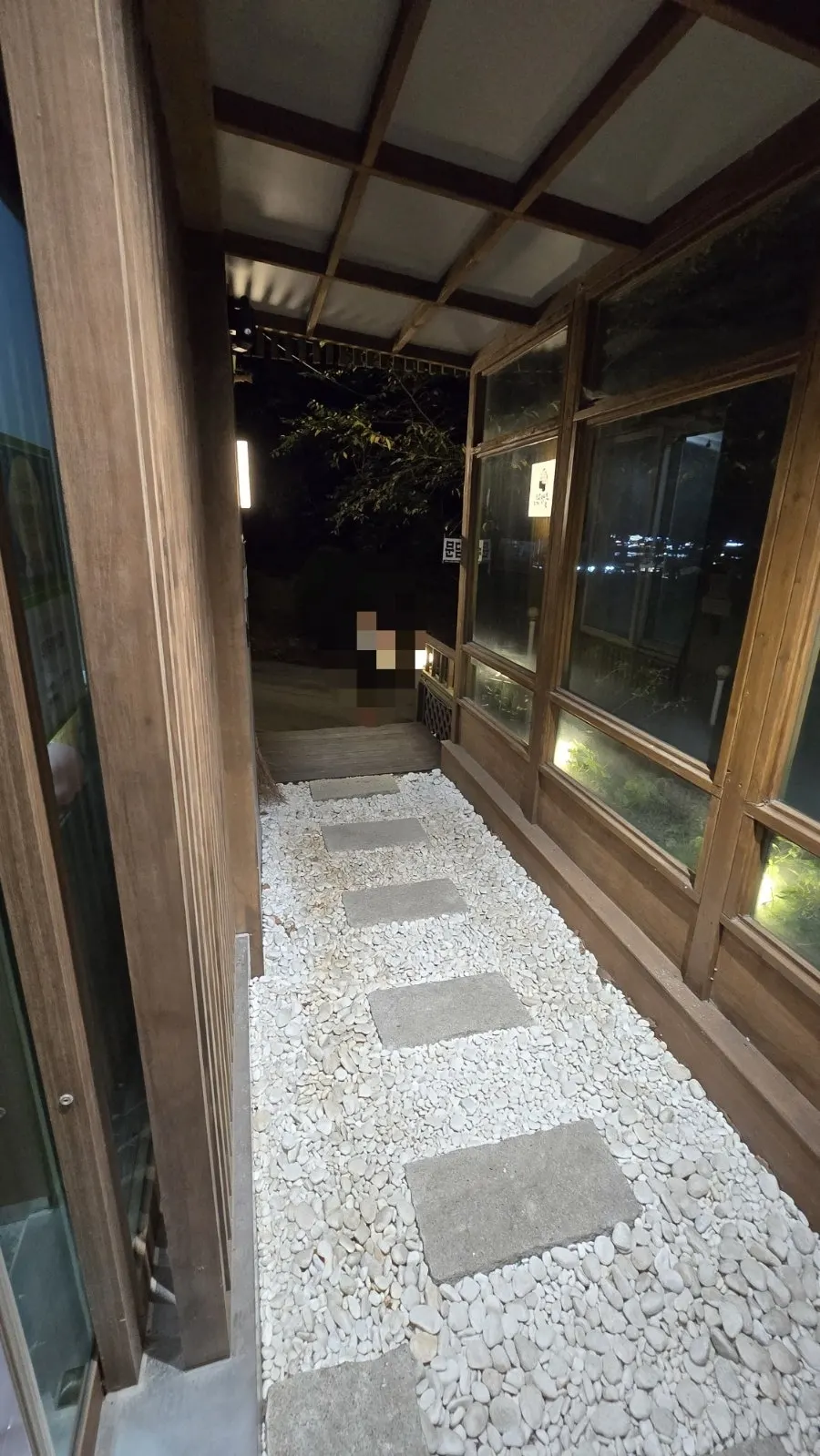 Bulhyangjip's exterior on the way out after the meal