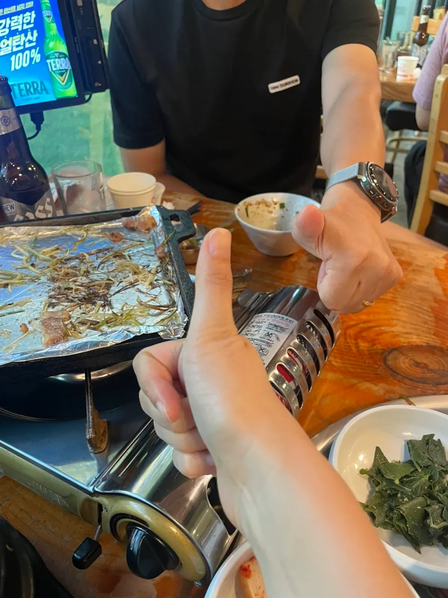 The table at Bulhyangjip after finishing the meal