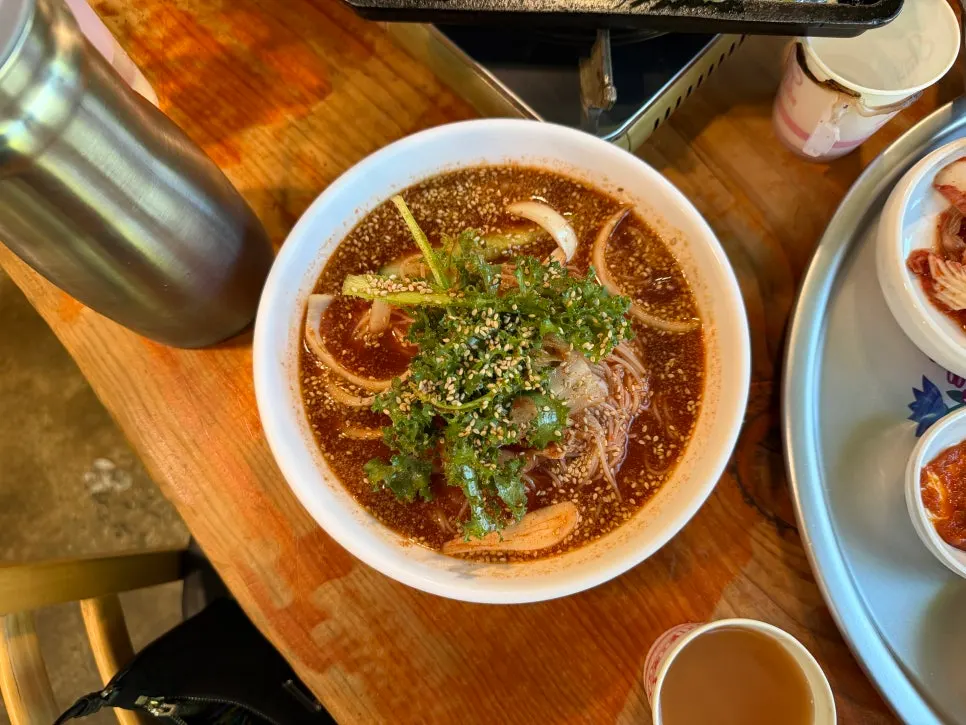 A bowl of Bulhyangjip's bibim noodles