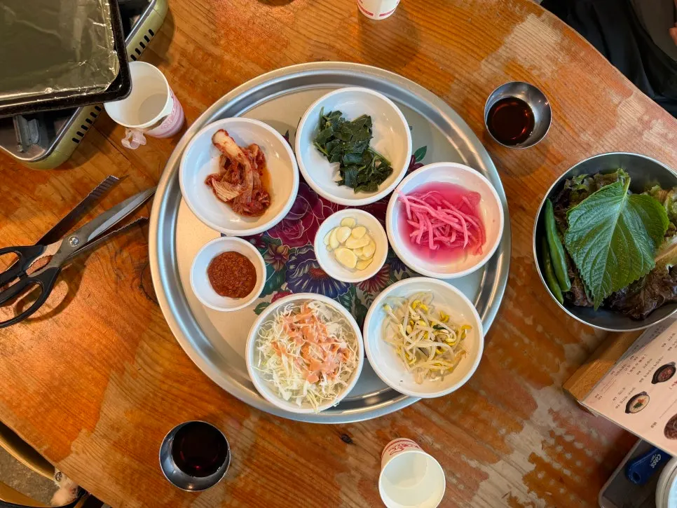 Charcoal bulgogi wrapped in a perilla leaf