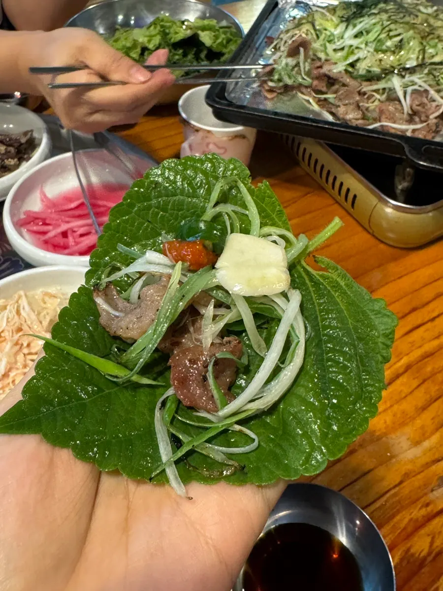 파채가 듬뿍 올라간 연탄 파전불고기 2인분