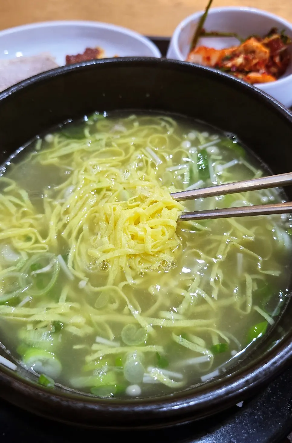 Close-up of the cucumber kimchi I wanted to refill