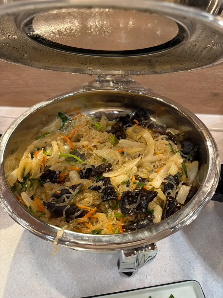 Salad bar food selection